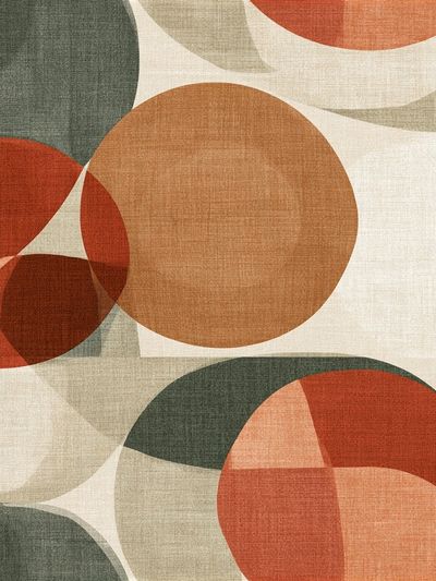 Retro Geometric Circles Poster.