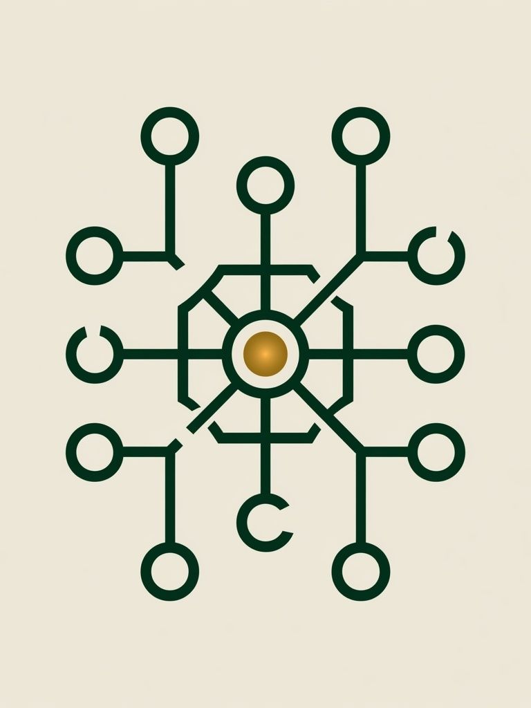 Geometric Circuit Symbol Poster. poster detail