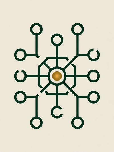 Geometric Circuit Symbol Poster. poster