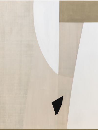 Neutral Geometric Abstract Poster.