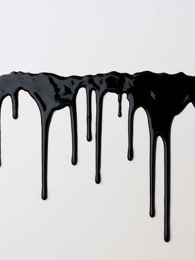 Black Ink Drip Abstract Poster.