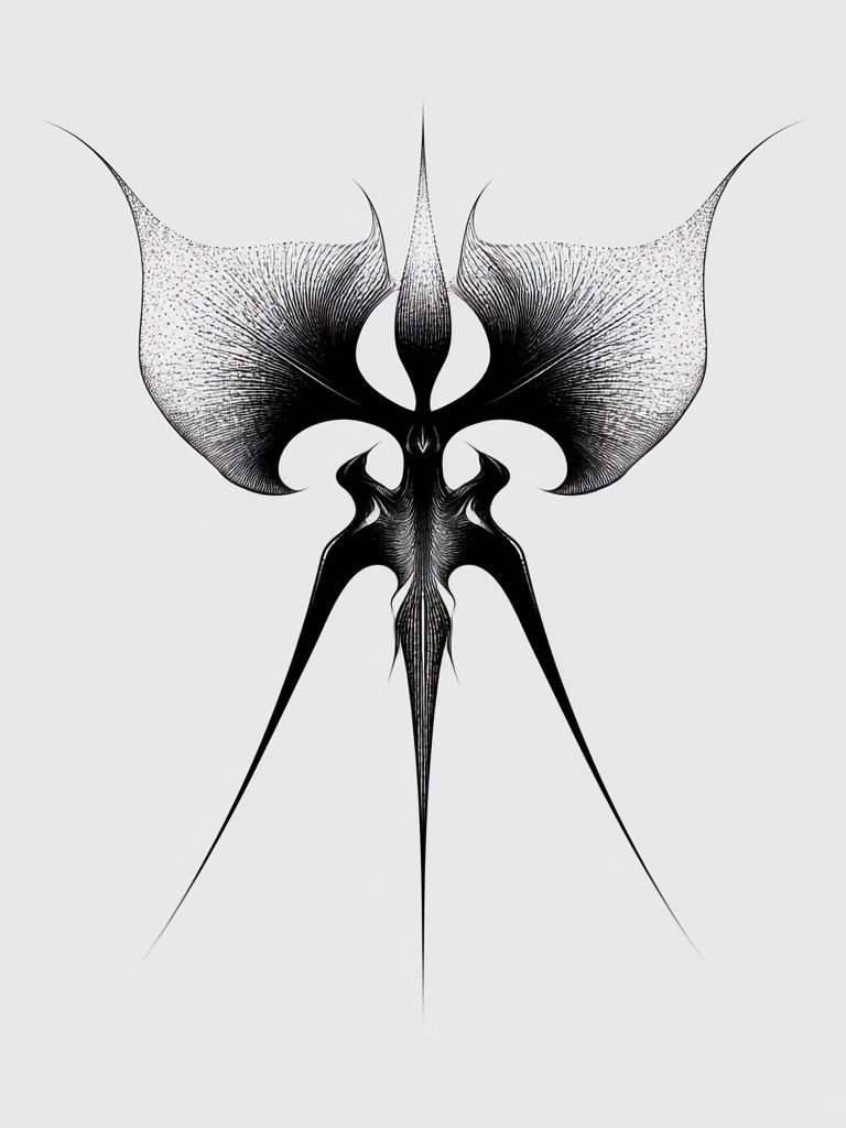 Abstract Black Ink Form Poster. poster detail