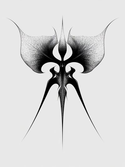 Abstract Black Ink Form Poster.