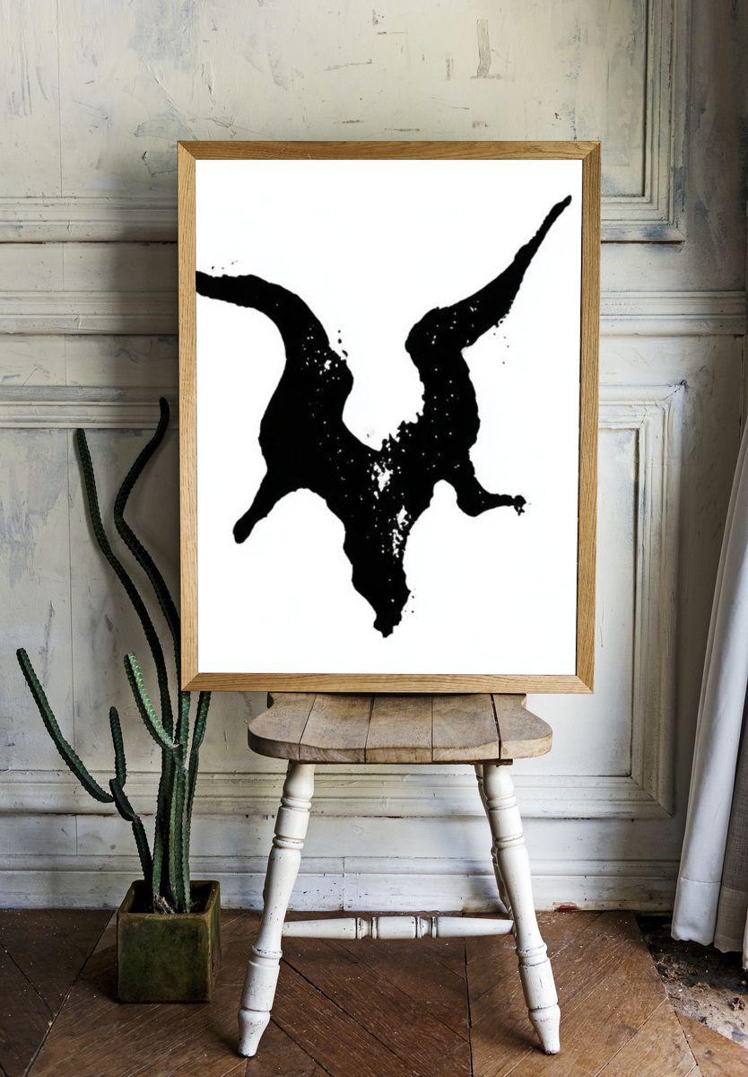 Ink Rorschach Abstract Poster. — room view 1