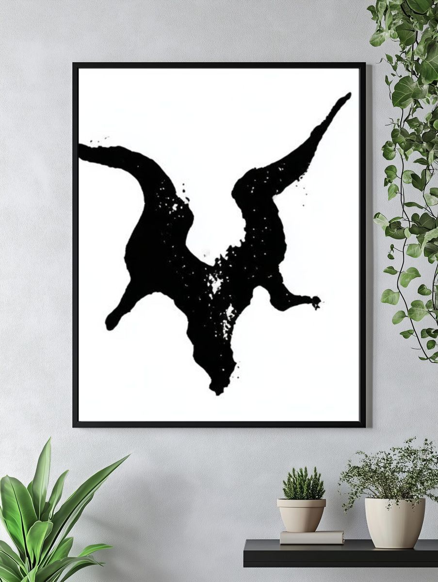 Ink Rorschach Abstract Poster. — room view 4