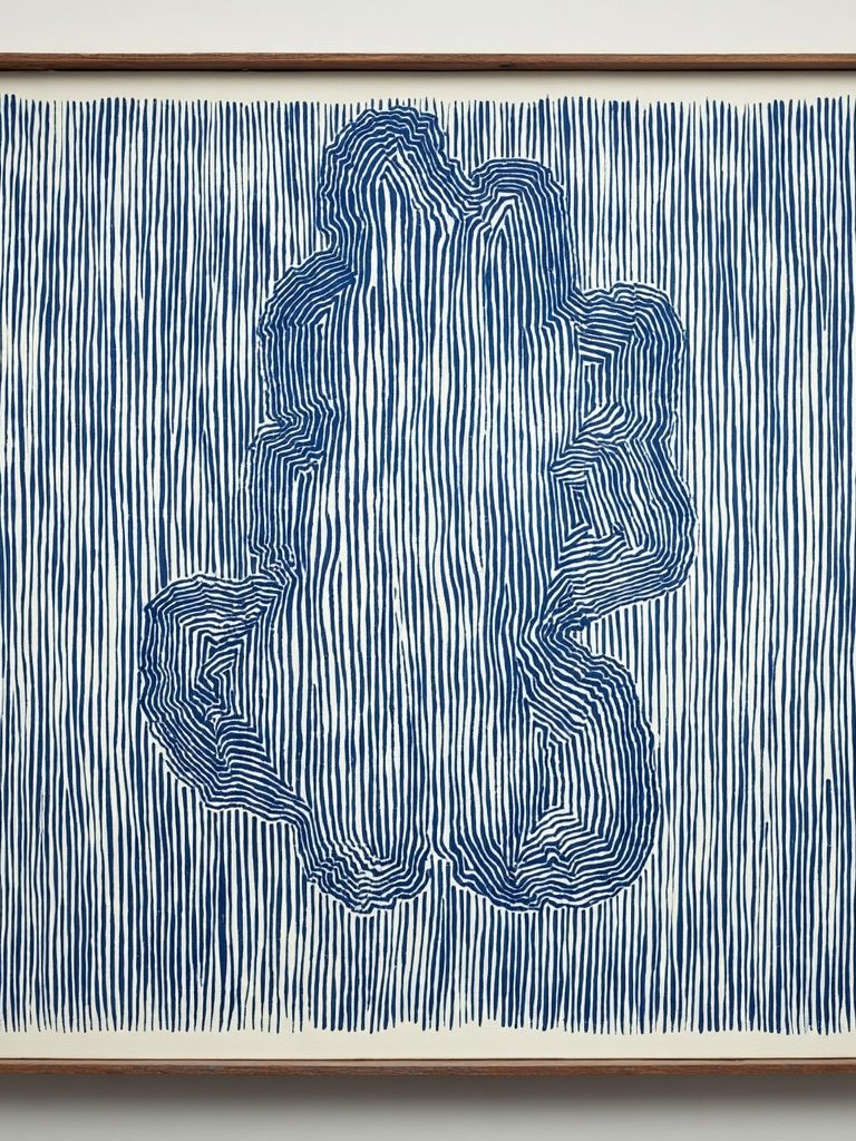 Abstract Blue Lines Poster. poster detail