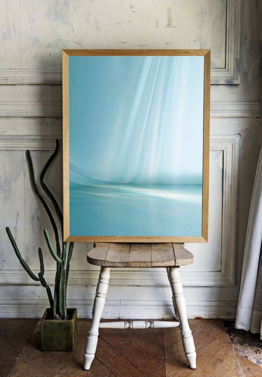 Soft Blue Light Abstract Poster. room preview