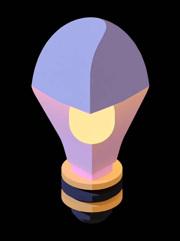 Pastel Light Bulb Abstract Poster. poster detail