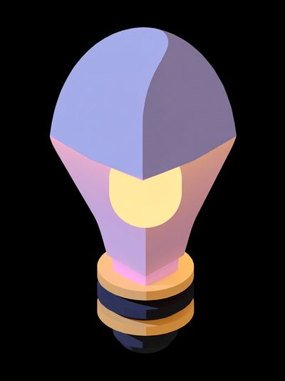Pastel Light Bulb Abstract Poster.