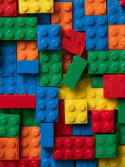 Colorful LEGO Bricks Abstract Poster.
