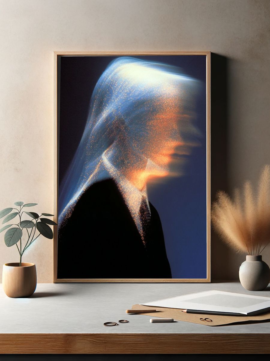 Abstract Light Veil Poster. — room view 2