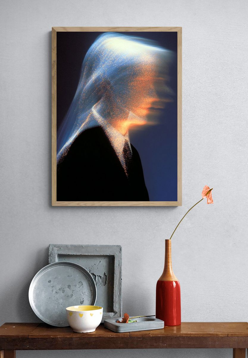 Abstract Light Veil Poster. — room view 3