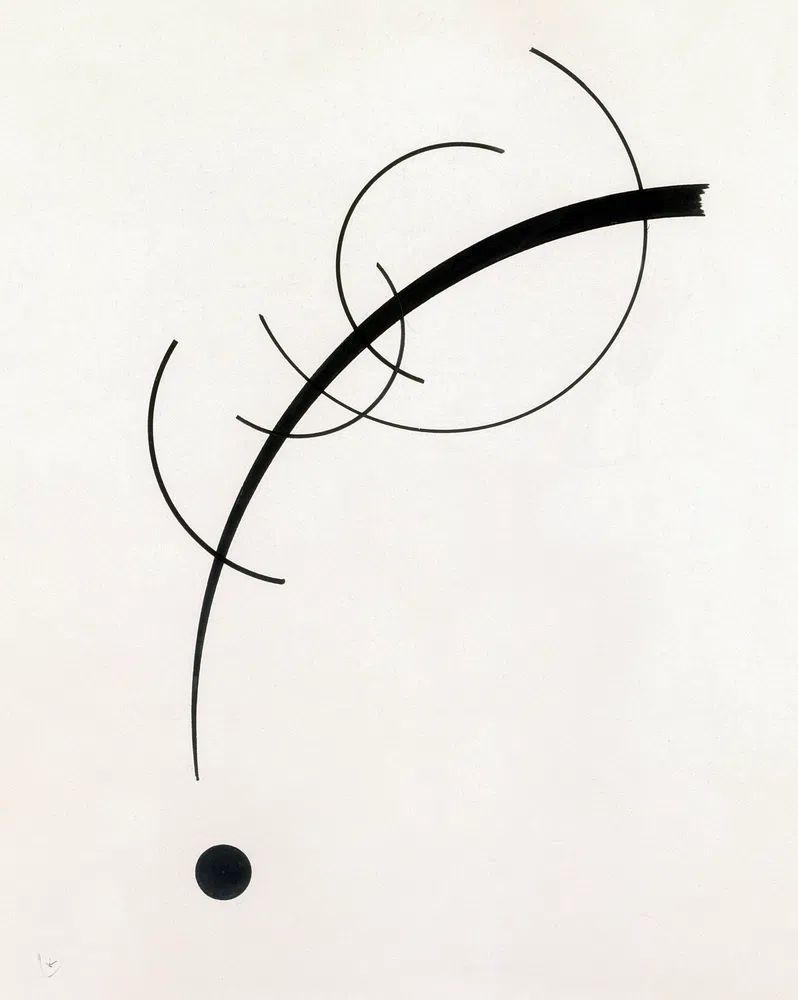 Free Curve Point: Accompanying Sound. poster — abstract art