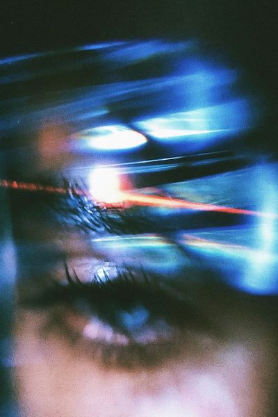 Neon Blur Abstract Poster.