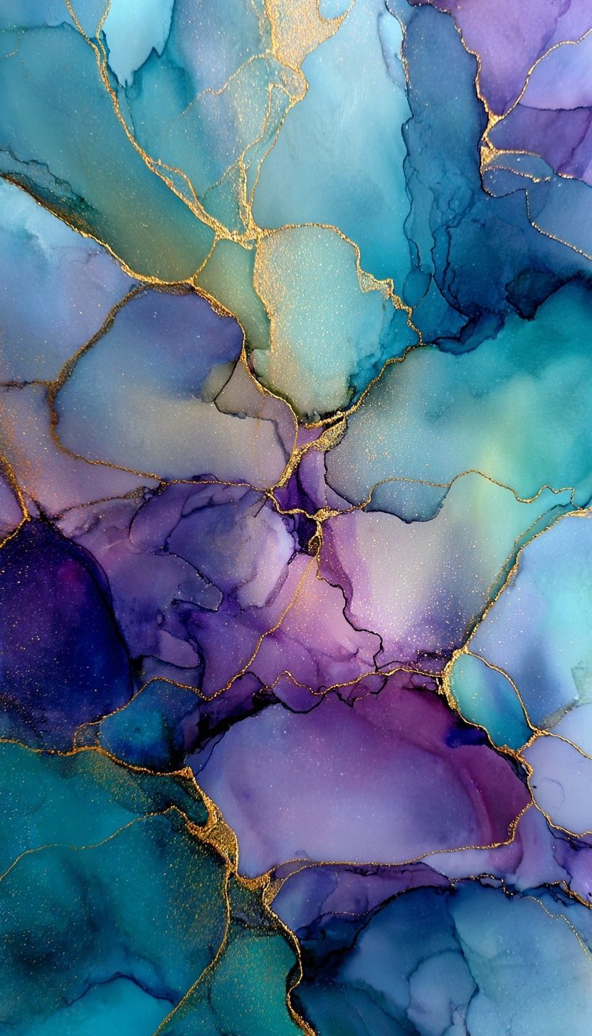 Azure Violet Marble Abstract Poster. poster — abstract art