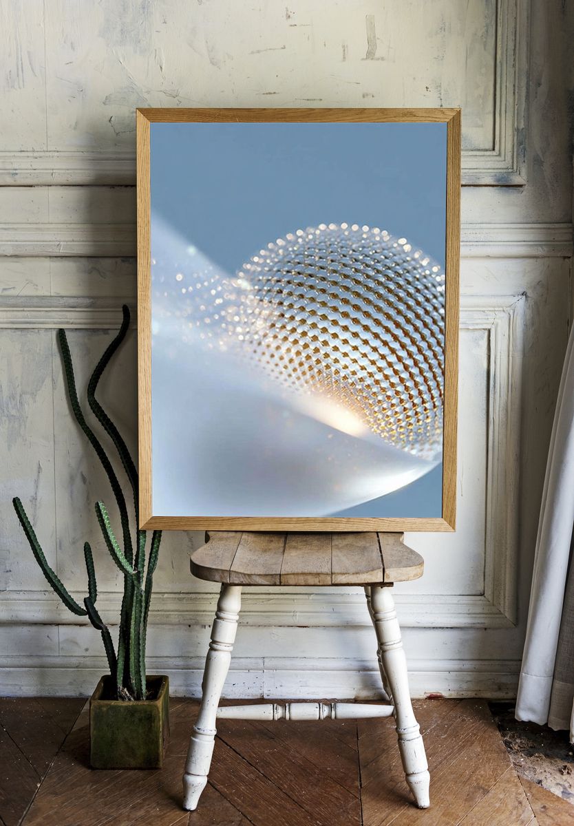 Luminous Orb Abstract Print. — room view 1