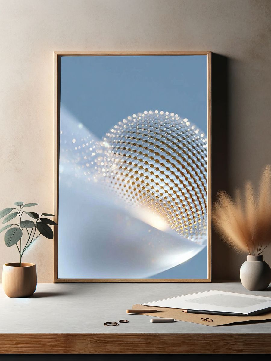 Luminous Orb Abstract Print. — room view 2