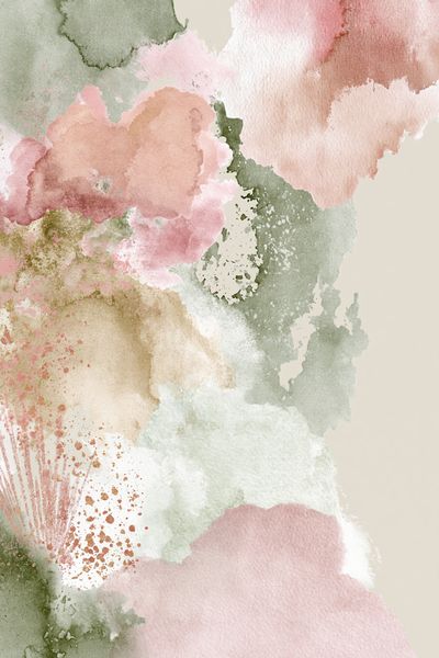 Pastel Watercolor Bloom Print. poster