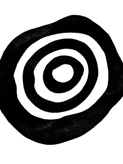 Concentric Ink Rings Poster.