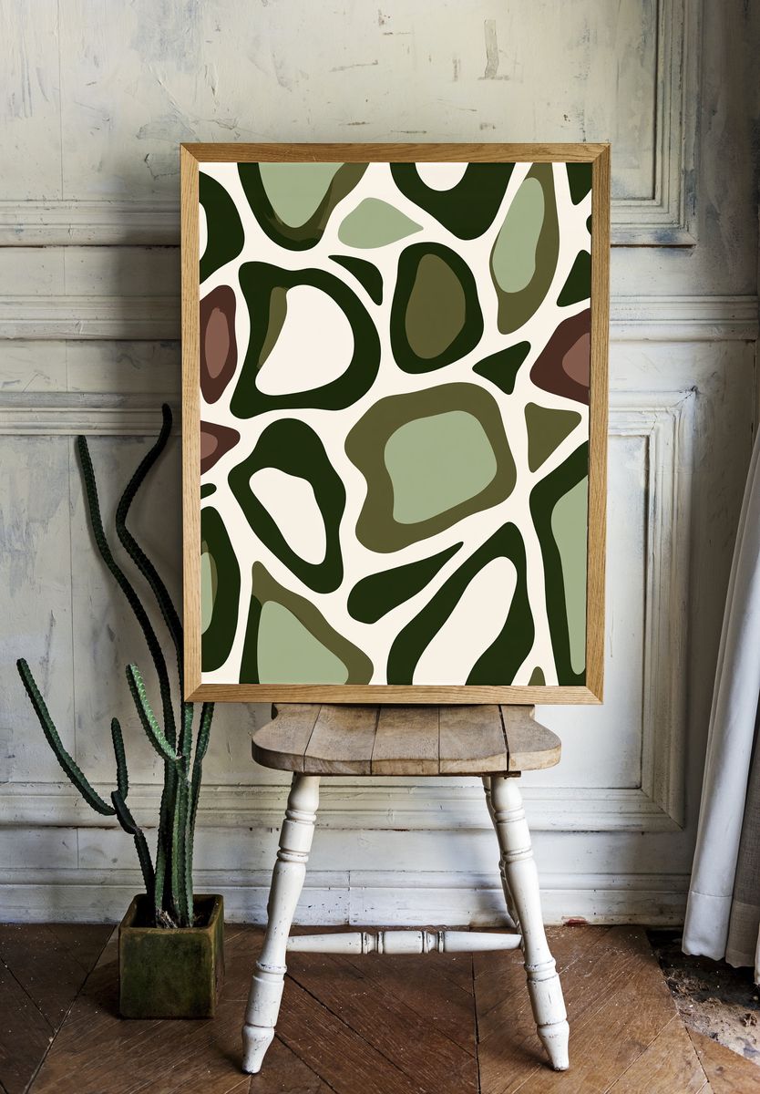 Organic Camouflage Abstract Poster. room preview