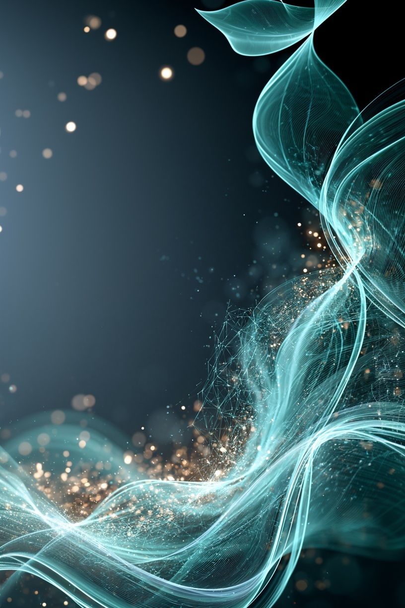 Aqua Light Waves Abstract Poster. poster — abstract art