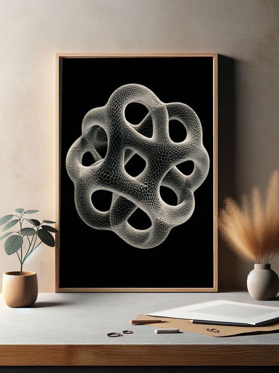 Organic Knot Abstract Poster. — room view 2