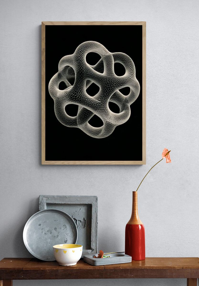 Organic Knot Abstract Poster. — room view 3
