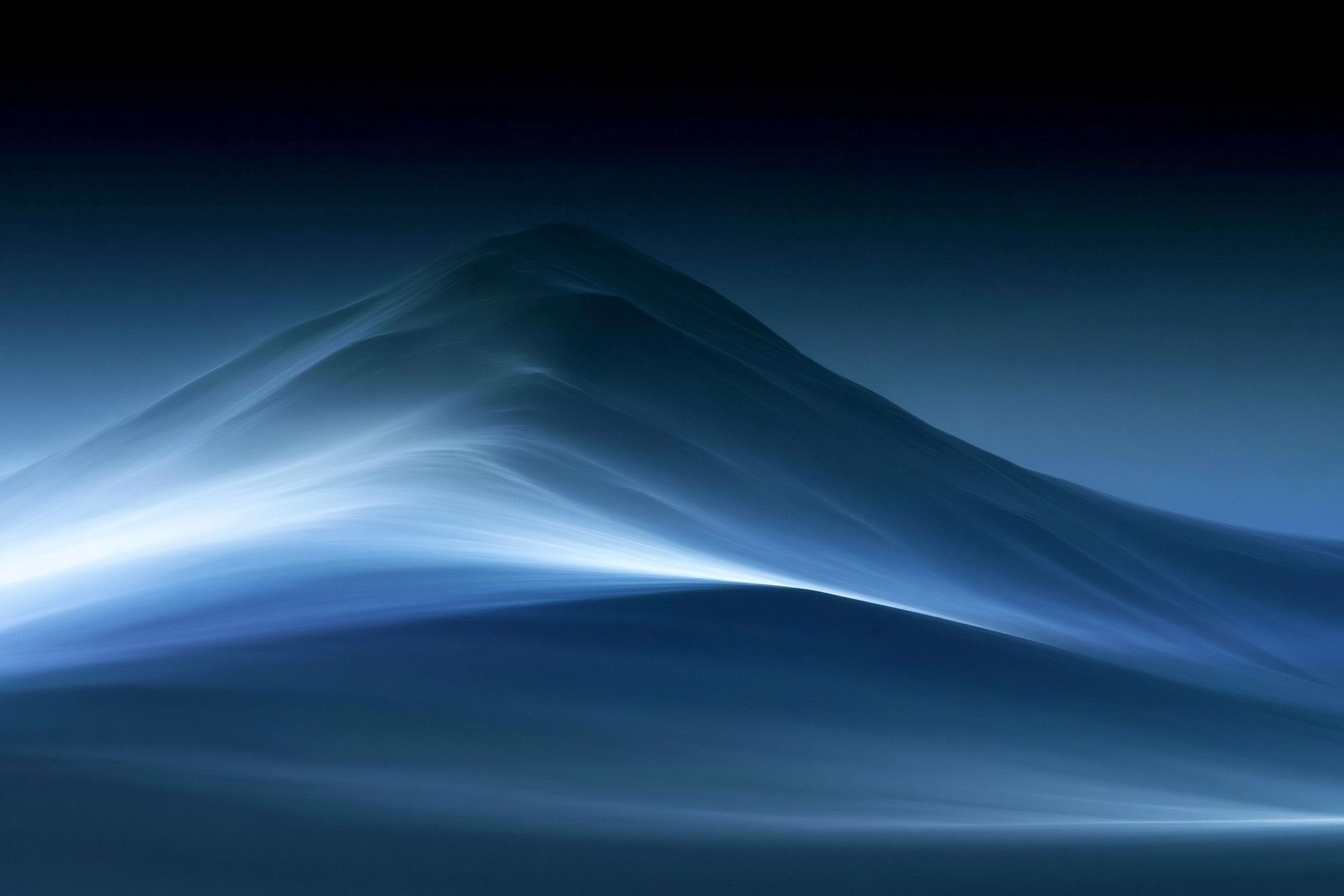 Blue Misty Mountain Abstract Poster. poster detail