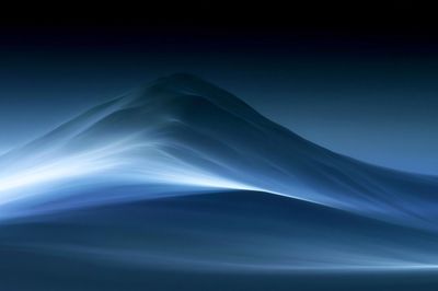 Blue Misty Mountain Abstract Poster. poster