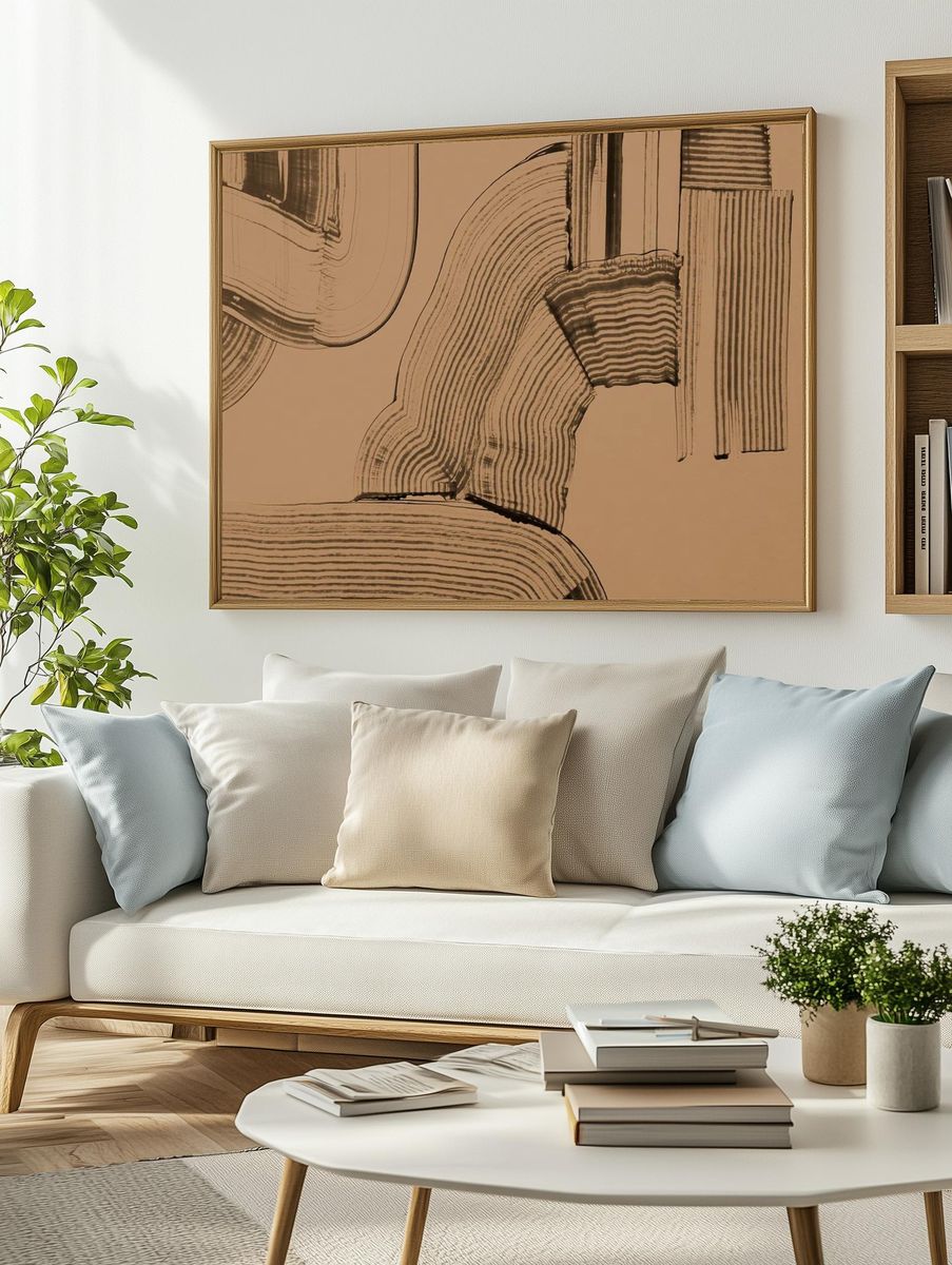 Earth tone textured background brown. — room view 2