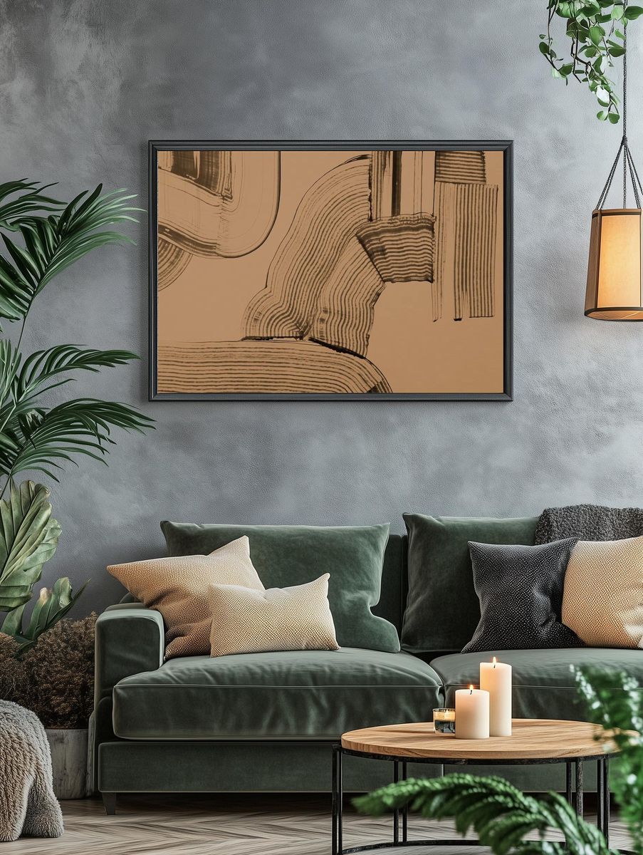Earth tone textured background brown. — room view 4