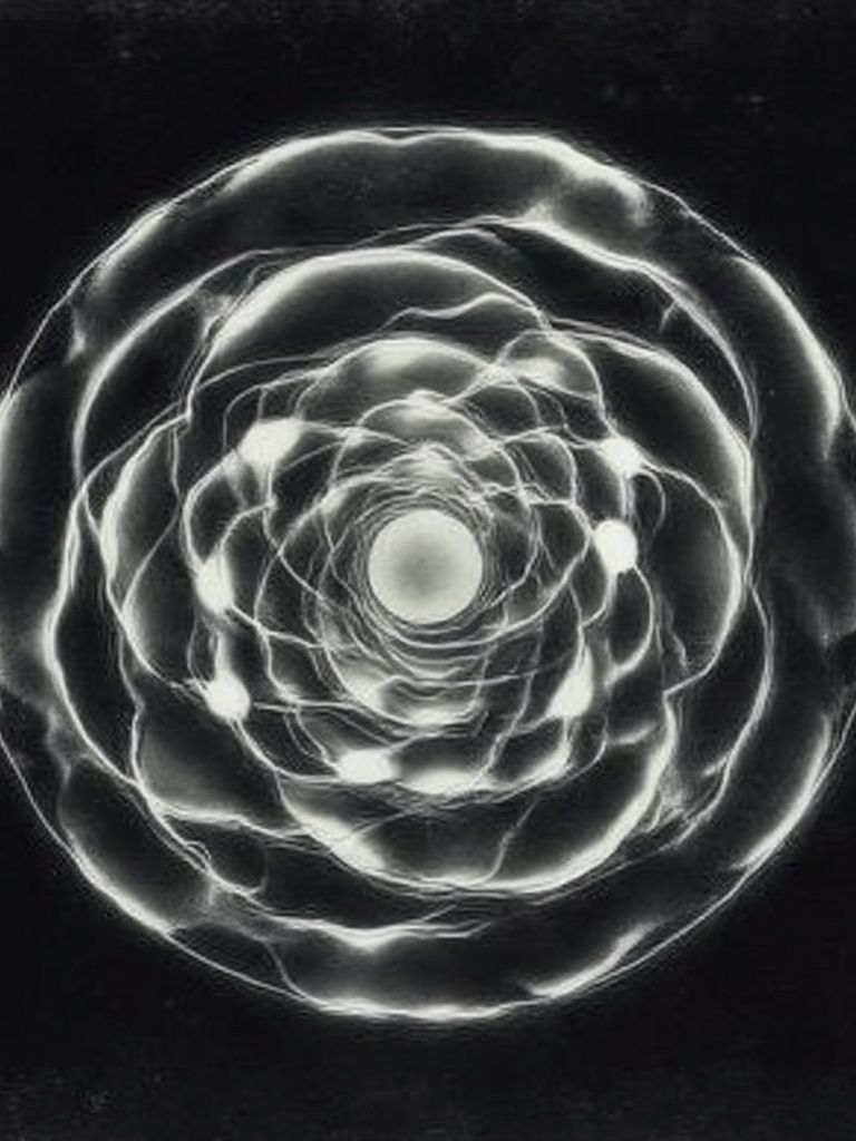 Monochrome Orbital Abstract Poster. poster detail