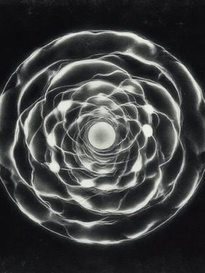 Monochrome Orbital Abstract Poster. poster