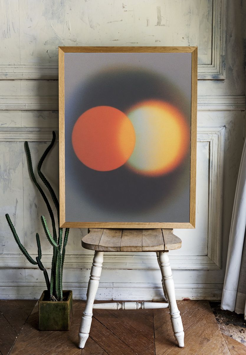 Orbital Glow Abstract Poster. room preview