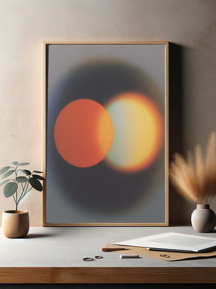 Orbital Glow Abstract Poster. — room view 2