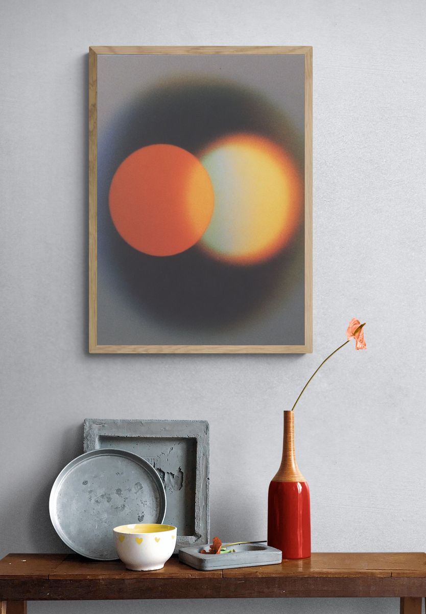 Orbital Glow Abstract Poster. — room view 3