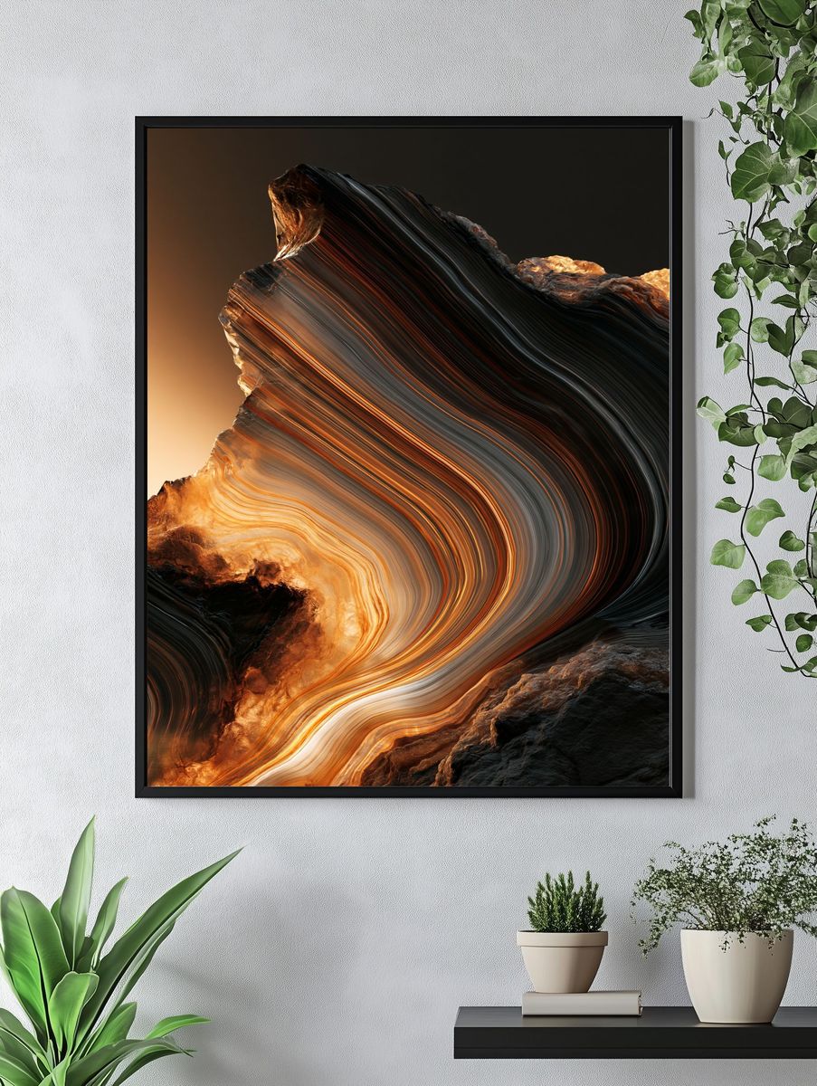 Molten Rock Abstract Poster. — room view 4
