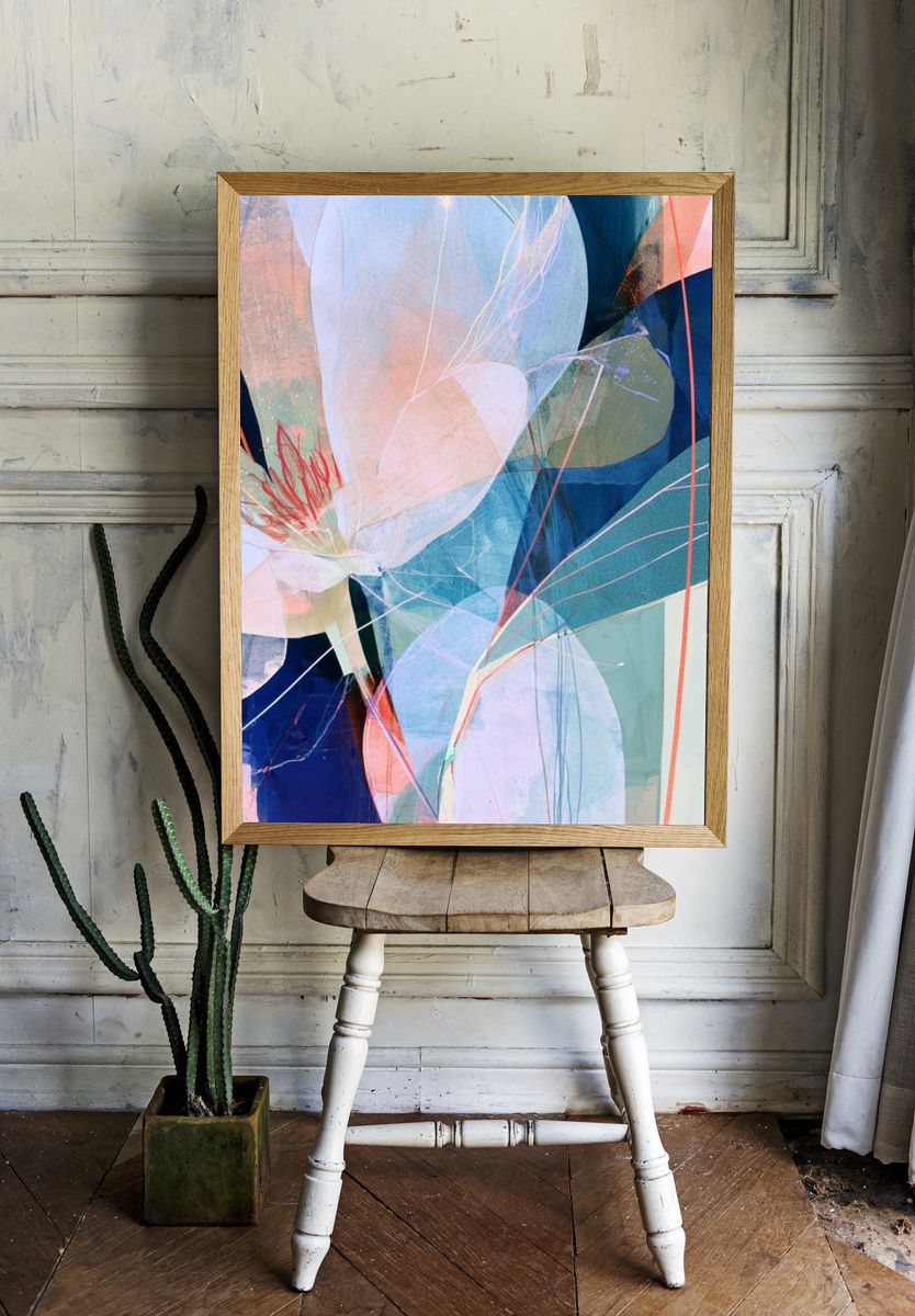Abstract Floral Bloom Poster. room preview