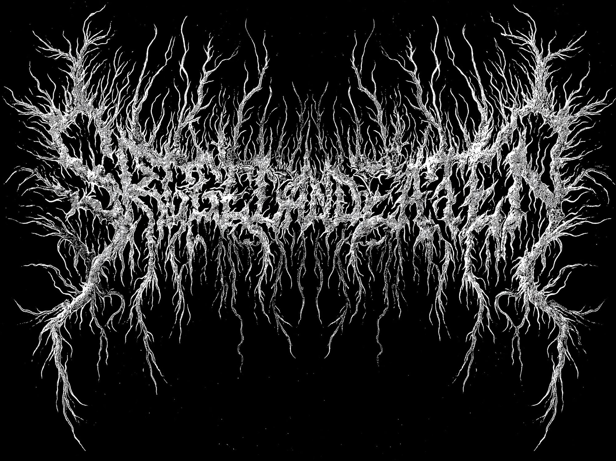 Twisted Root Network Black-White Print. poster detail