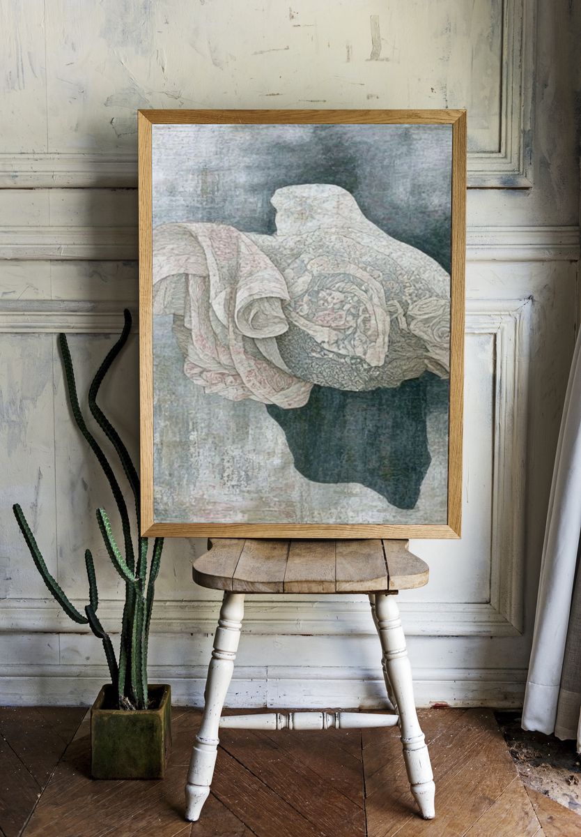 Abstract Textile Forms Poster. room preview