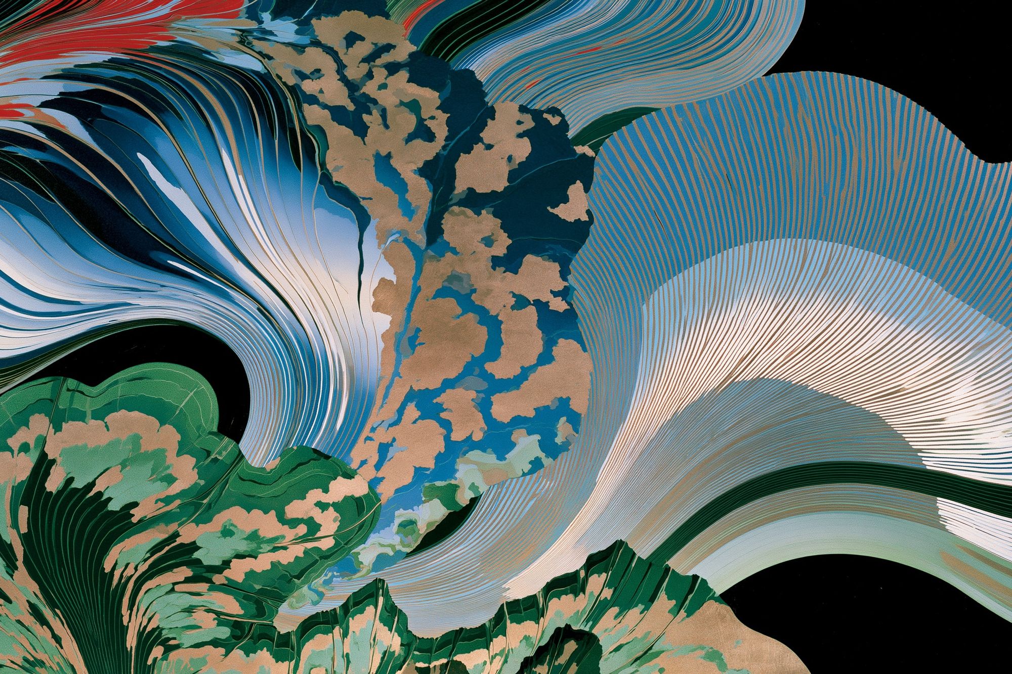 Abstract Flow Botanical Poster. poster — abstract art