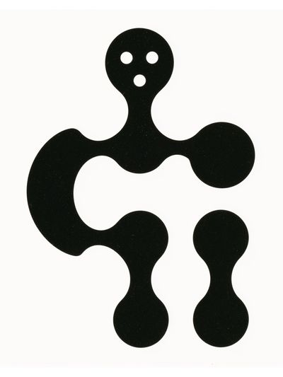 Black Organic Abstract Poster.