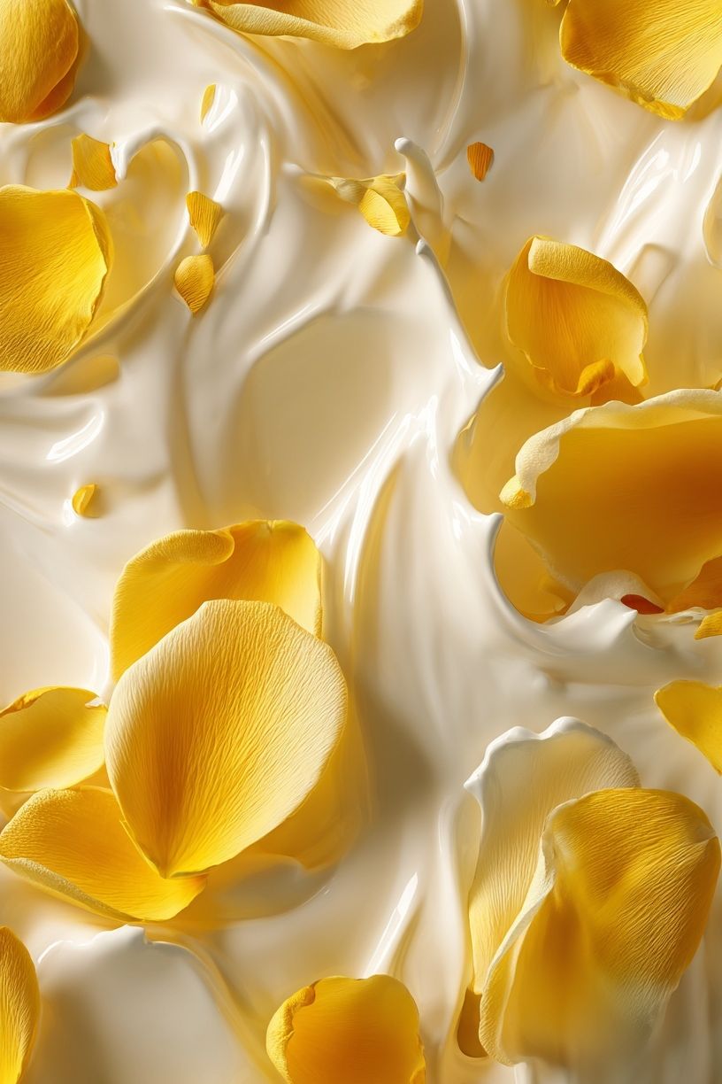 Golden Petals Abstract Print. poster — abstract art