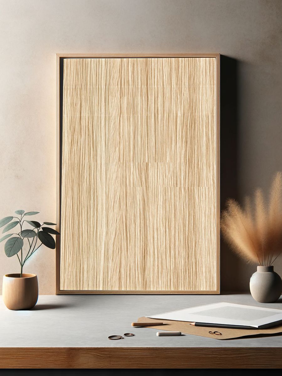 Natural Wood Grain Texture Print. — room view 2