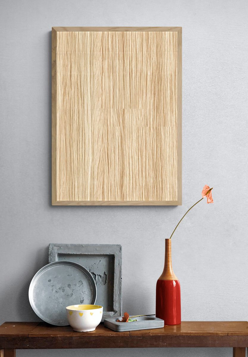 Natural Wood Grain Texture Print. — room view 3