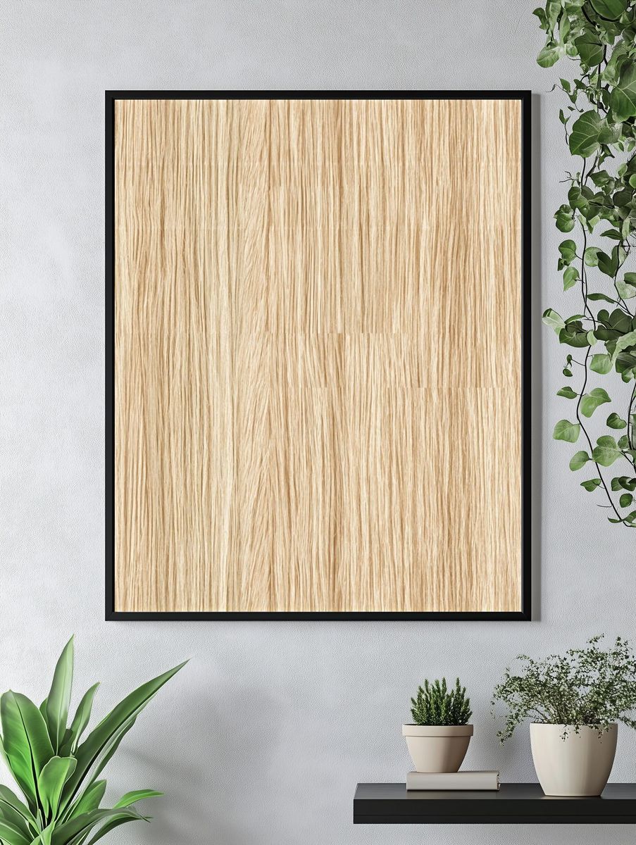 Natural Wood Grain Texture Print. — room view 4