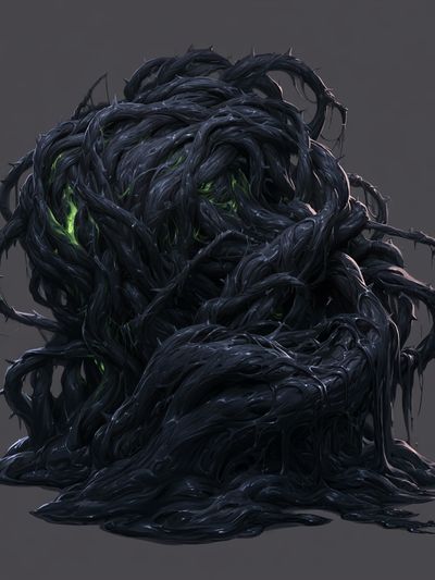 Dark Organic Abstract Poster.