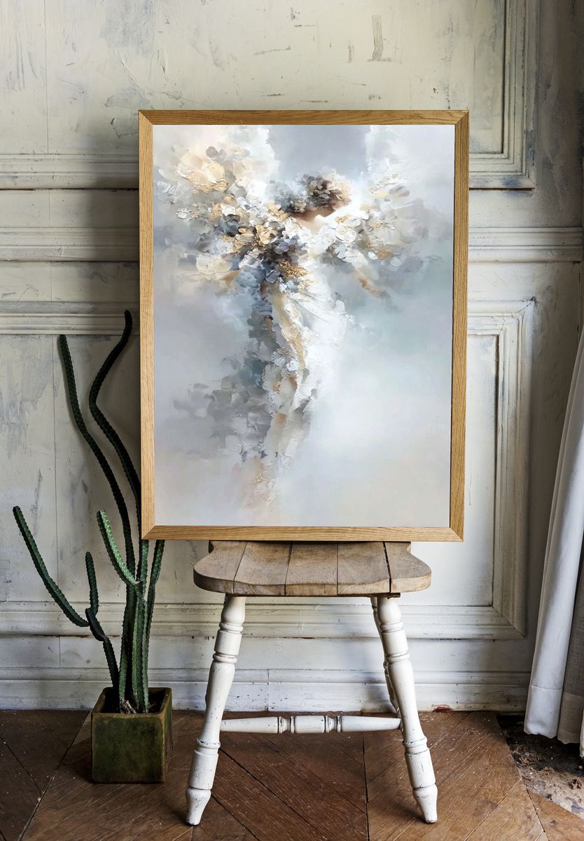 Abstract Floral Bloom Poster. — room view 1