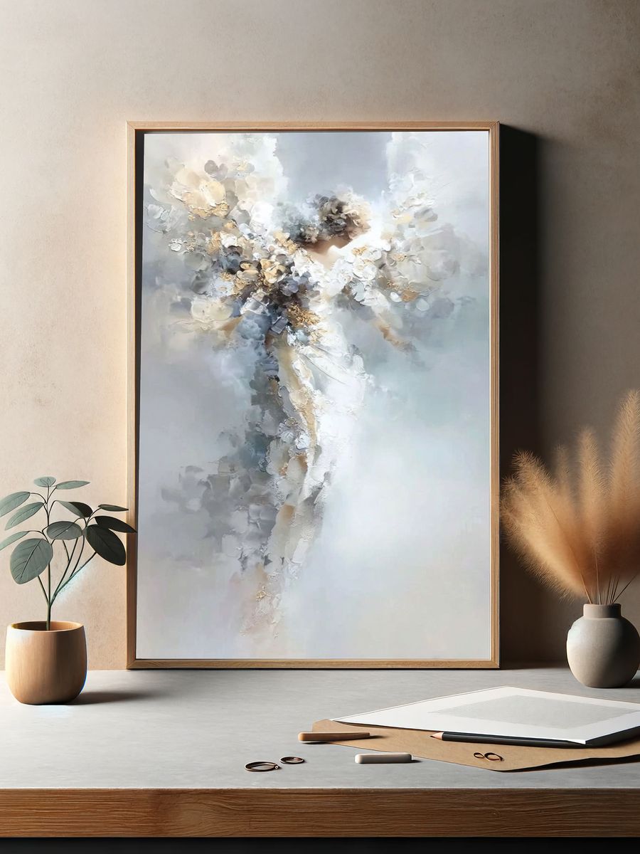 Abstract Floral Bloom Poster. — room view 2