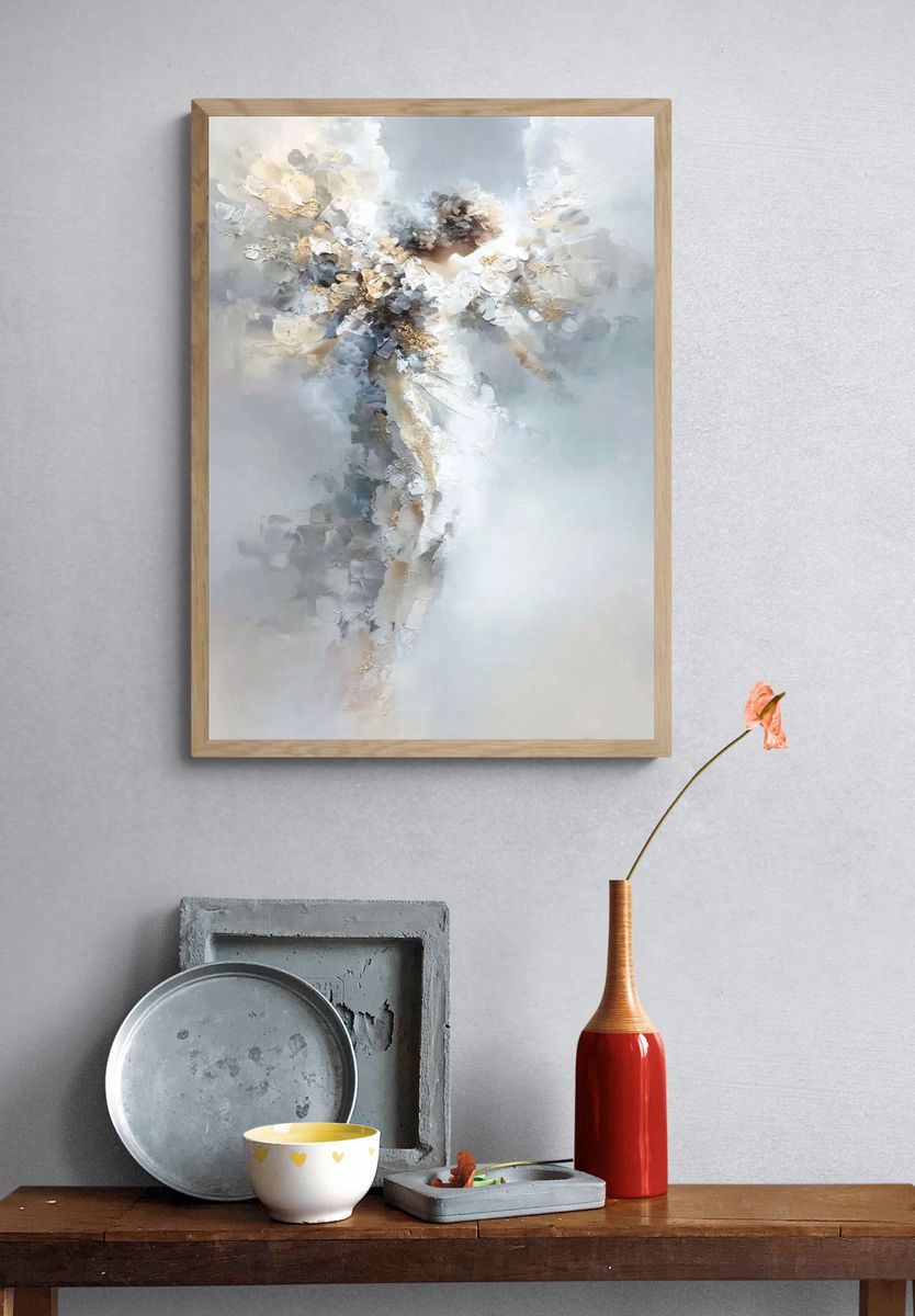 Abstract Floral Bloom Poster. — room view 3